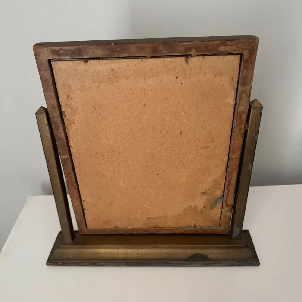 Vintage Art Deco Swivel Wood Picture Frame 1930s Swinging Photo Frame